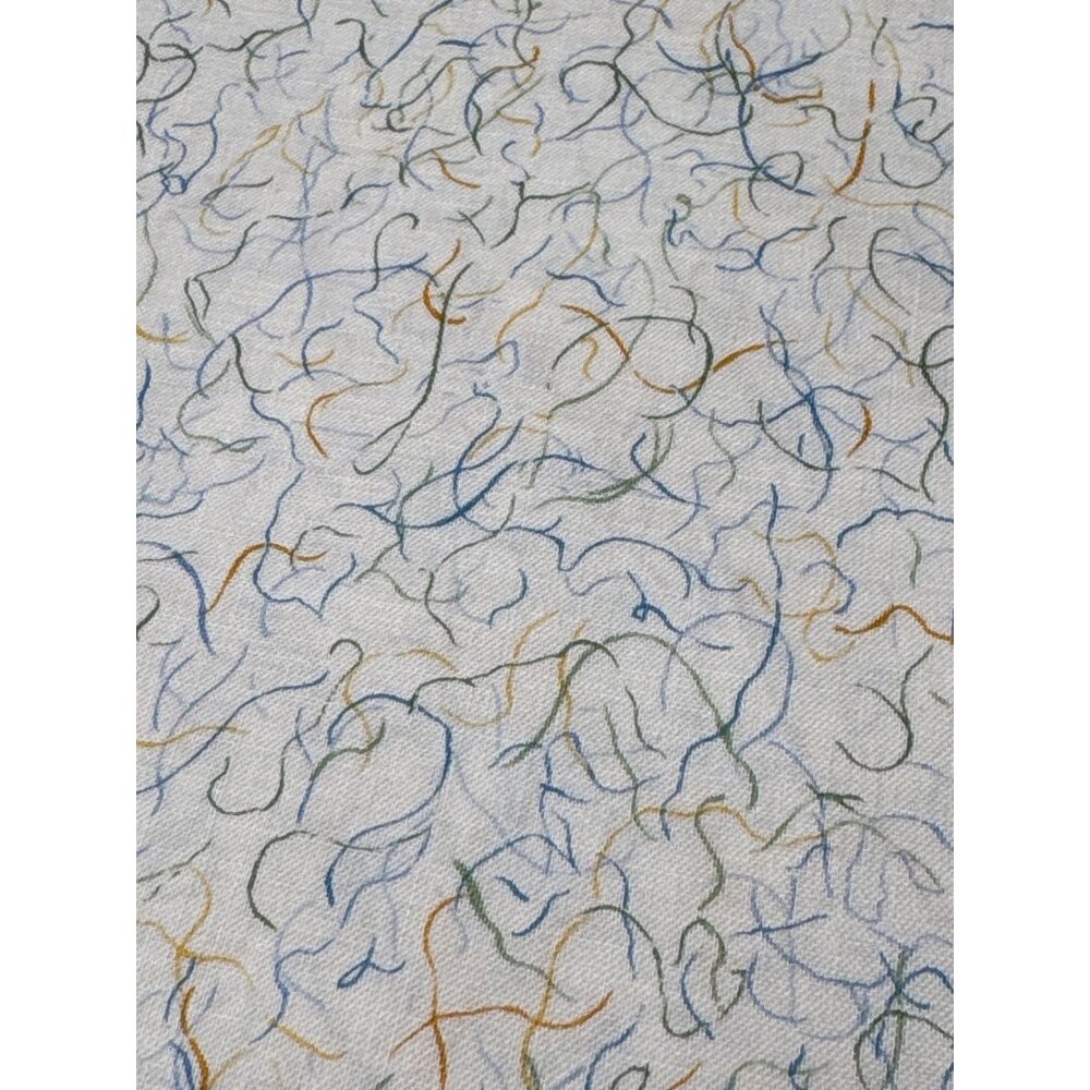 Laurens Flowers II RJR Quilting Fabric with Whimsical Multicolor Squiggles 1/2 y